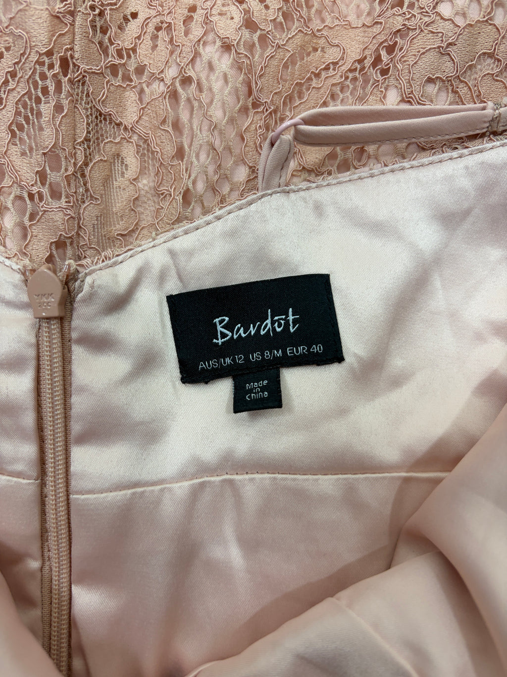 Bardot Lina Lace Midi Dress in blush pink – view 5 of 5