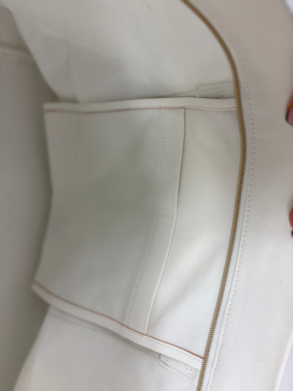 Mimco | Canvas Logo Tote Bag | White & Blush — BNWT