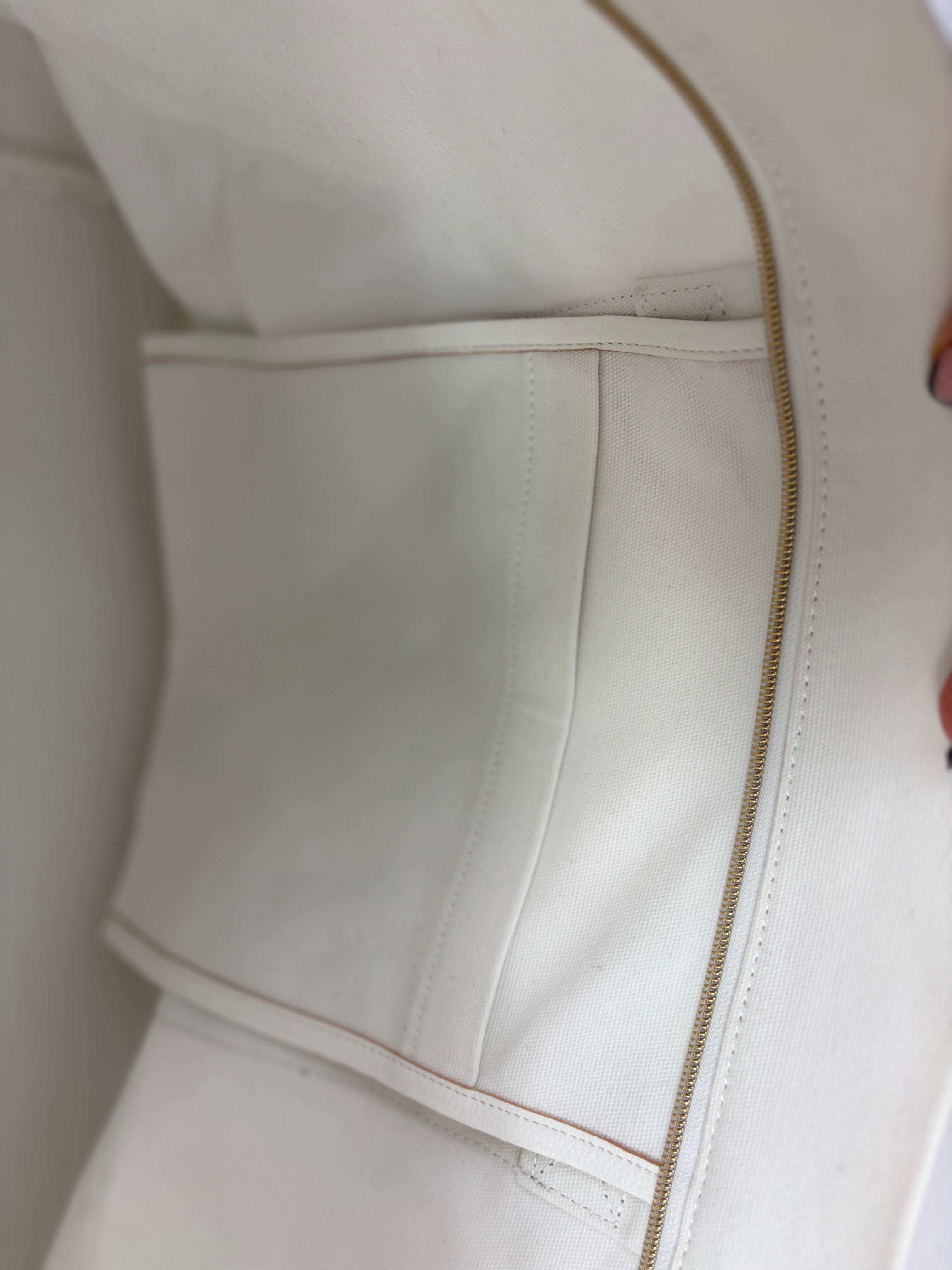Mimco | Canvas Logo Tote Bag | White & Blush — BNWT
