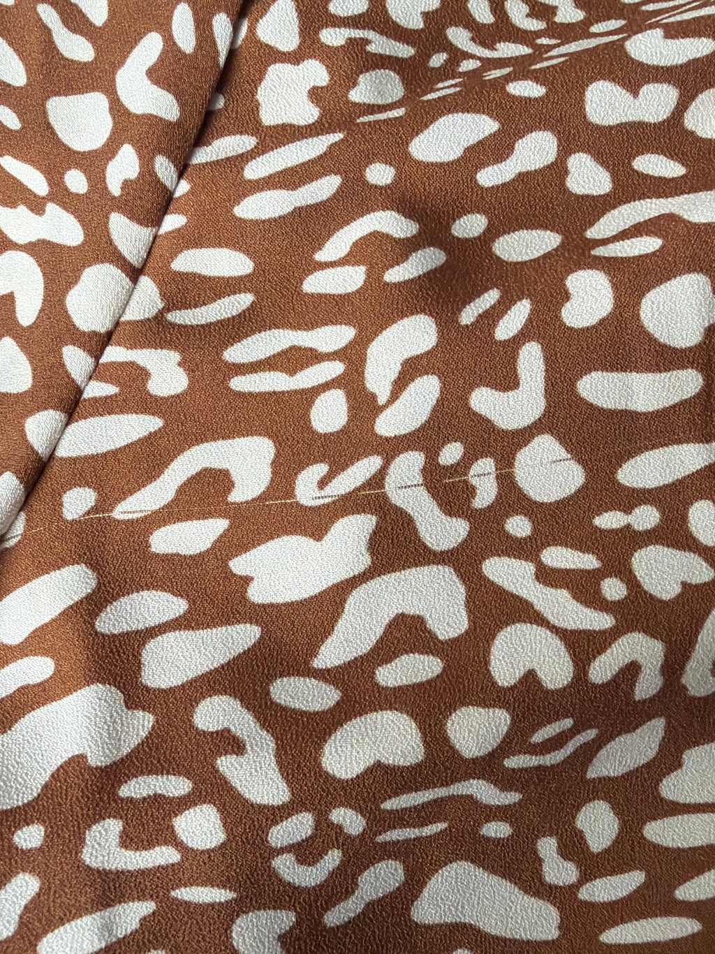 Seed Heritage | Leopard-Print Blouse | Brown & Cream | Size 8
