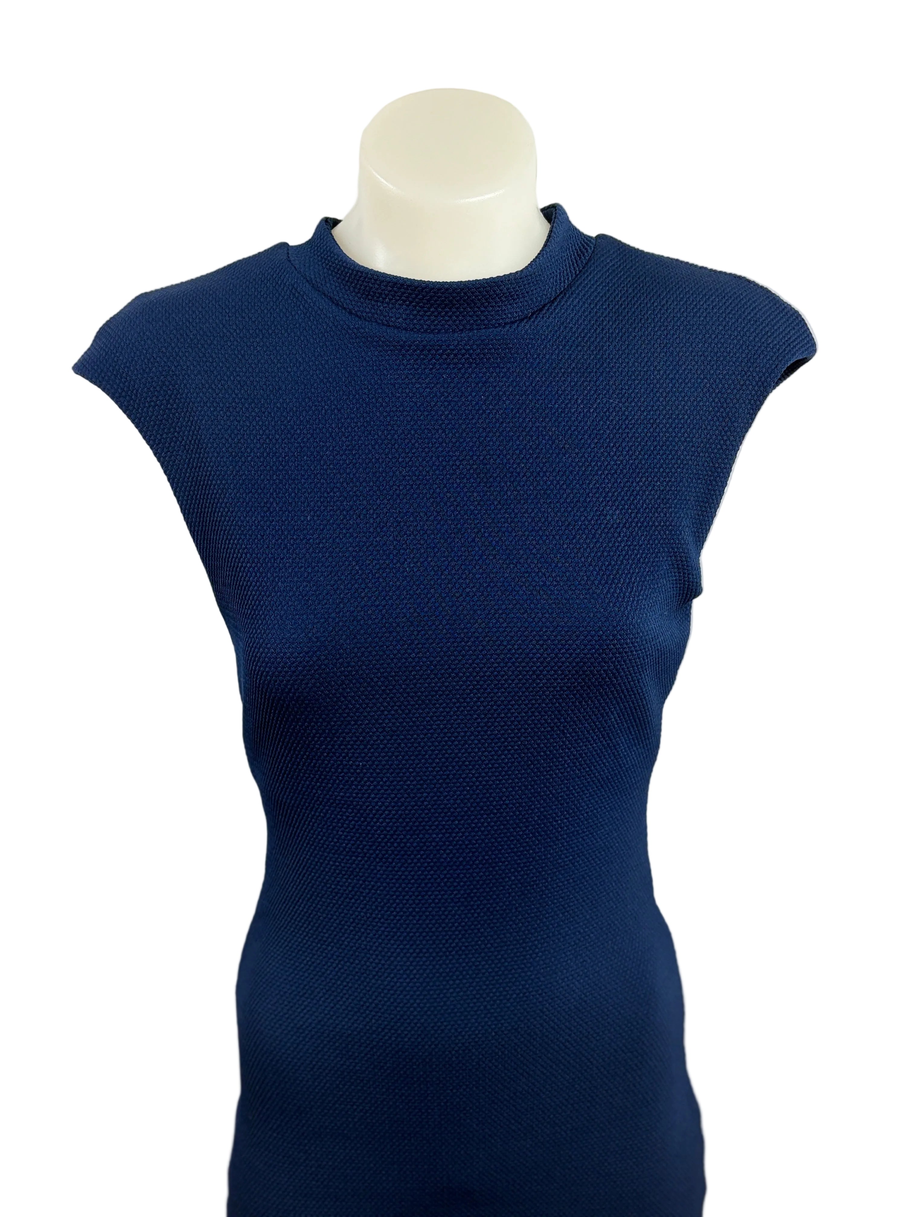 Kookai | Navy Textured Bodycon Mini Dress | Size 34 (6)