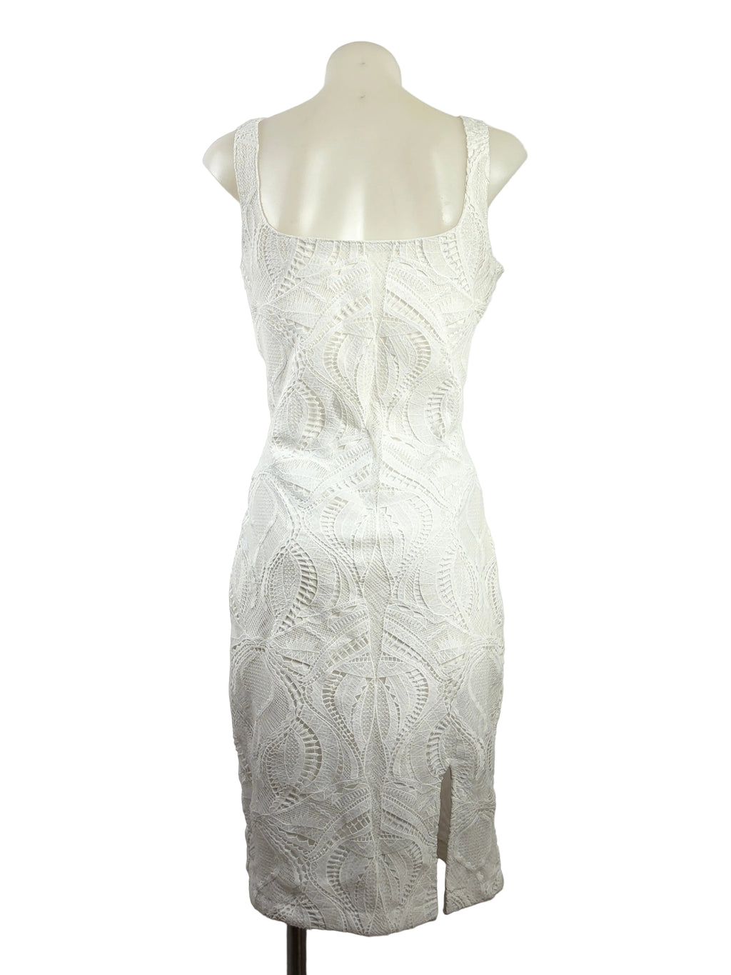 White Lace Split front dress