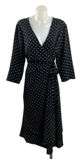 Atmos & Here Wrap Polka Dot Dress