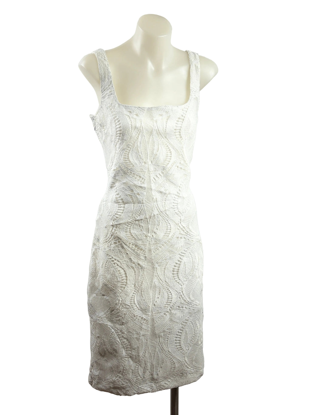 White Lace Split front dress