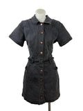 Insight | Black Button-Up Denim Dress | Size L