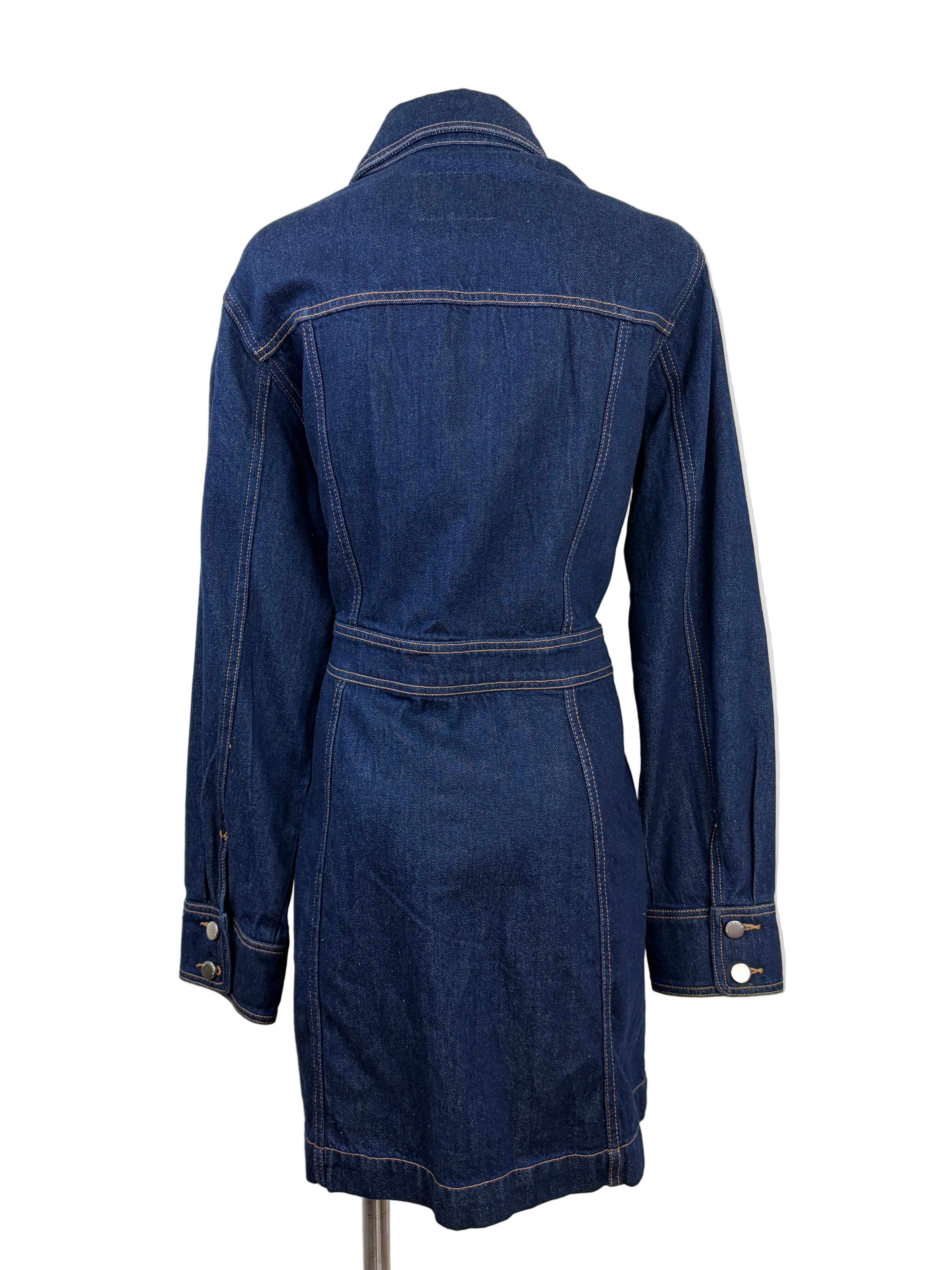 Witchery | Zip-Front Shirt Dress | Navy | Size 14