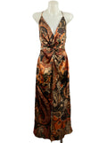 Zara | Paisley Print Maxi Dress | Twist-Front Detail | Size XS