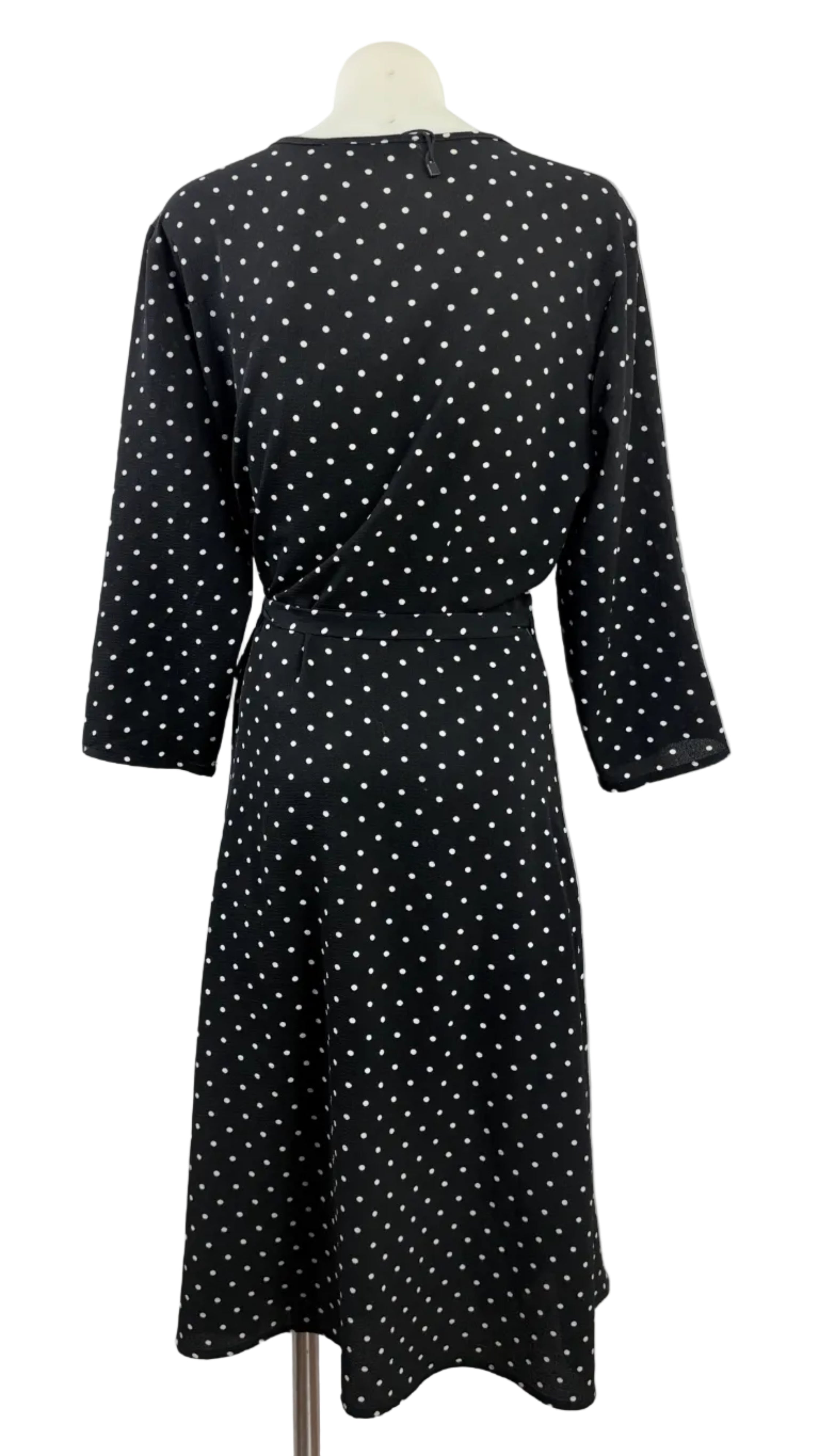Atmos & Here Wrap Polka Dot Dress