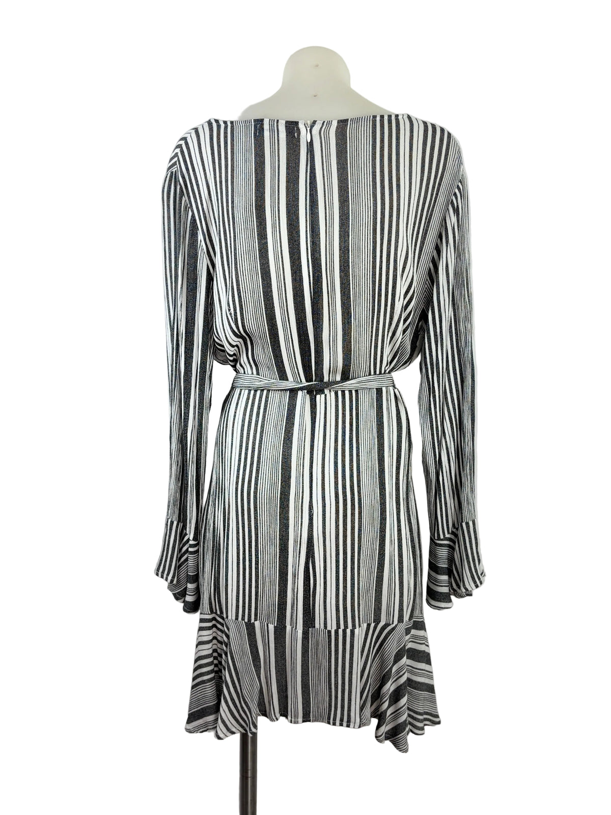 Grace & Co | Striped Wrap Mini Dress | Size 14