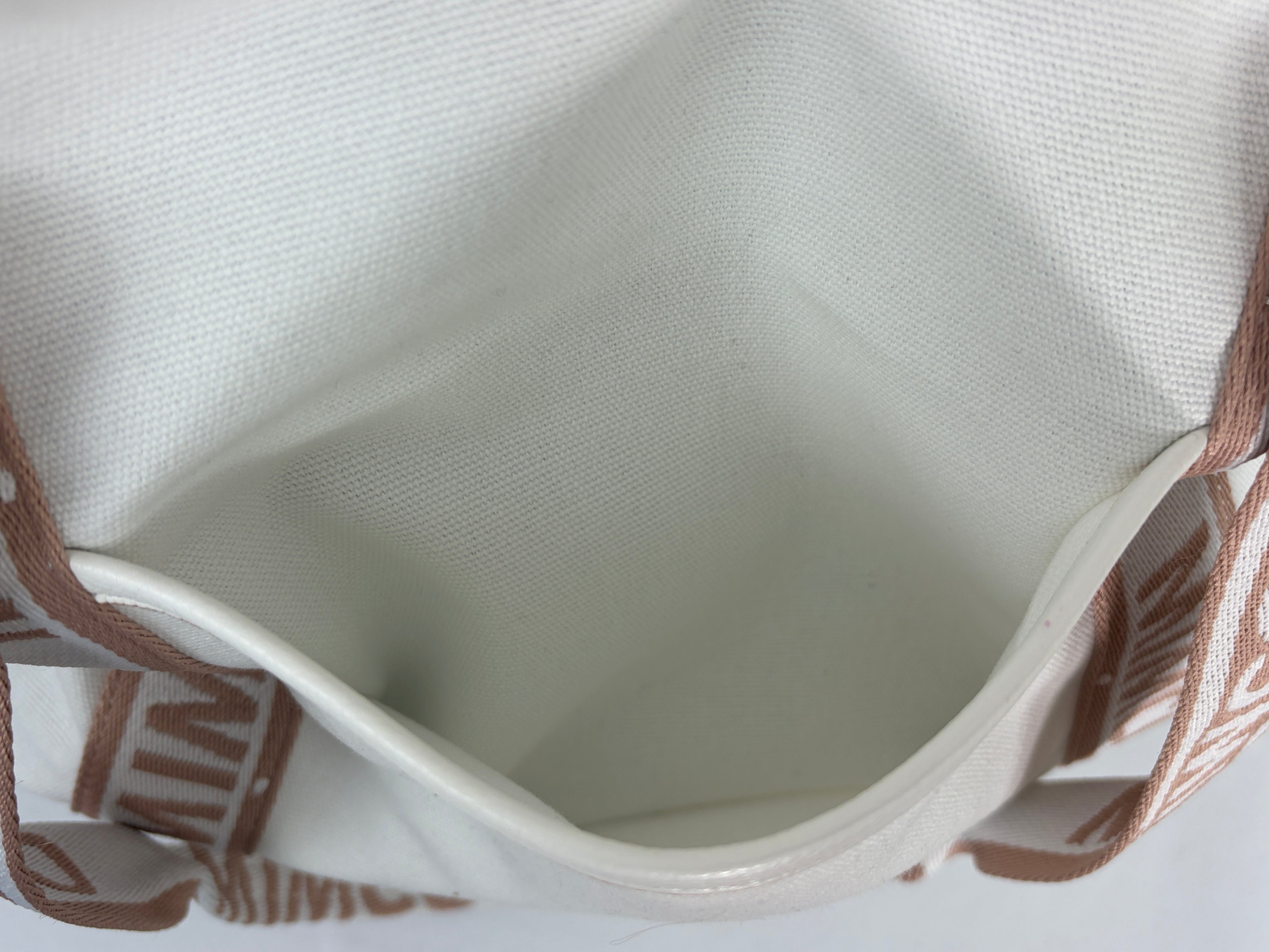 Mimco | Canvas Logo Tote Bag | White & Blush — BNWT