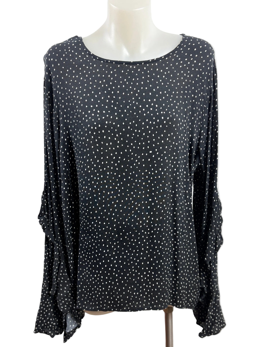 Decjuba Polka Dot Frill Sleeve Top| Size 14