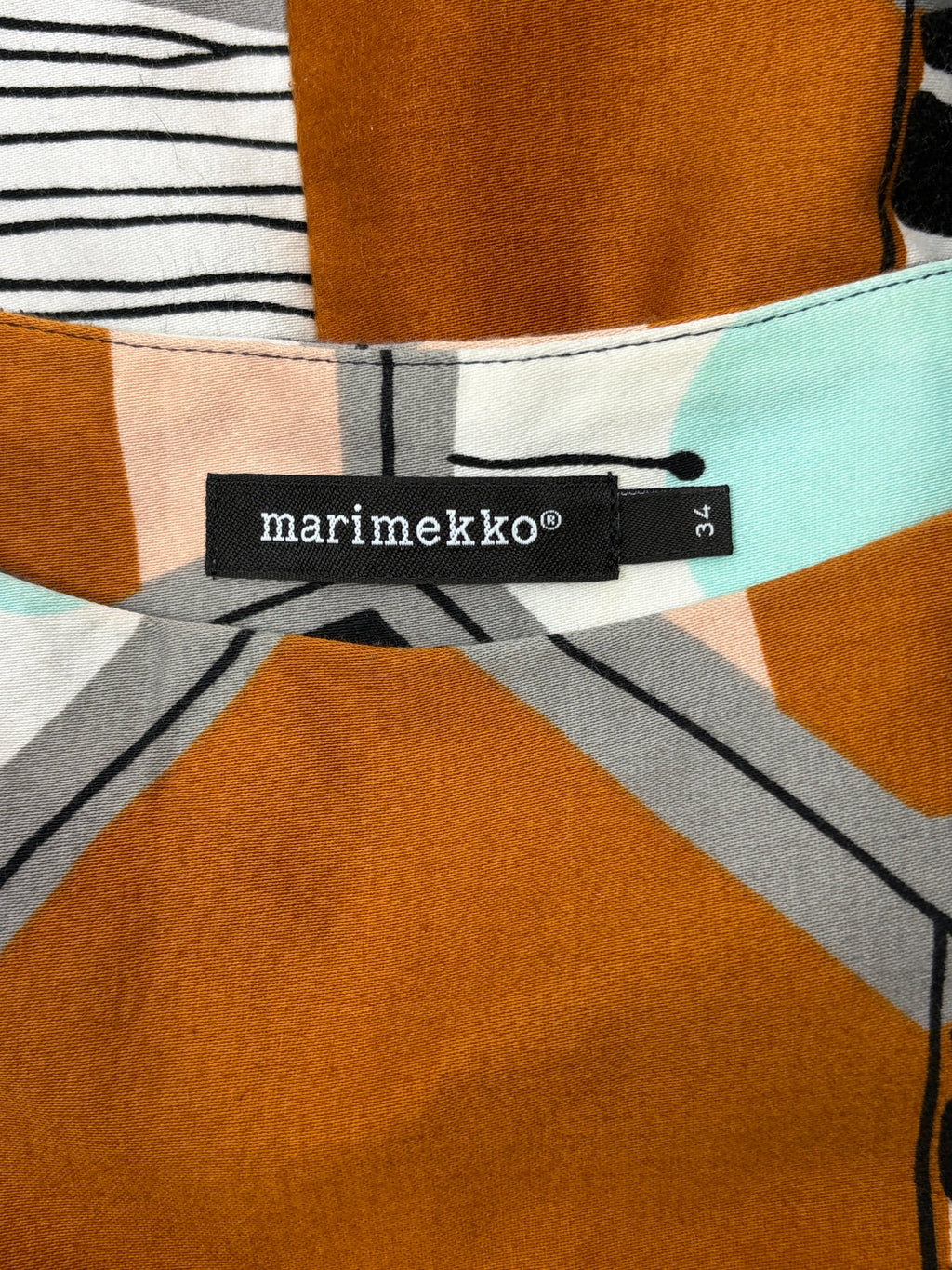 Marimekko | Geometric Patchwork Shift Dress | EU 34 AU 8