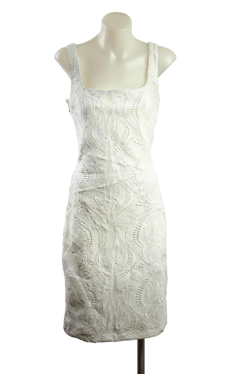 White Lace Split front dress
