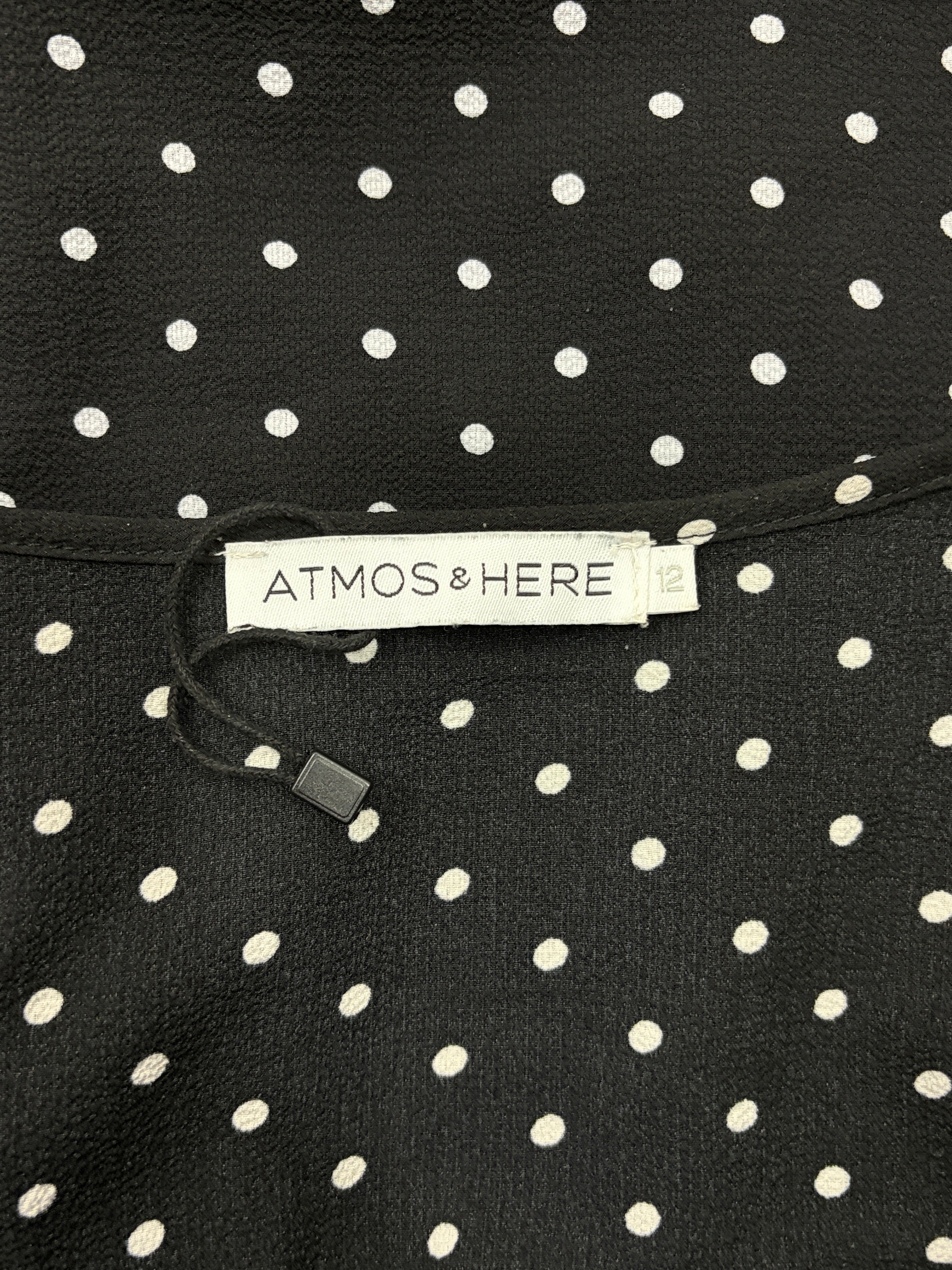 Atmos & Here Wrap Polka Dot Dress