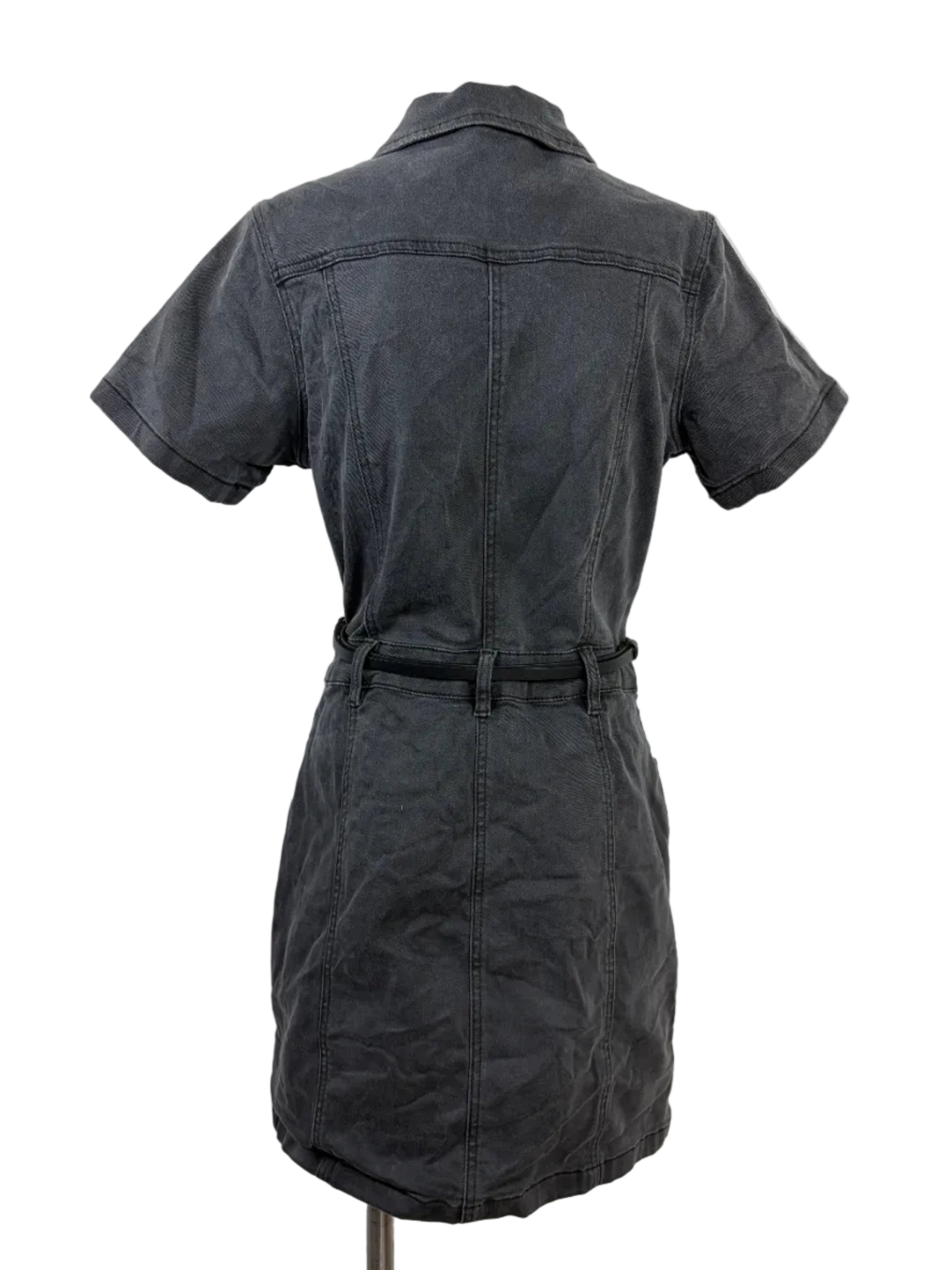 Insight | Black Button-Up Denim Dress | Size L