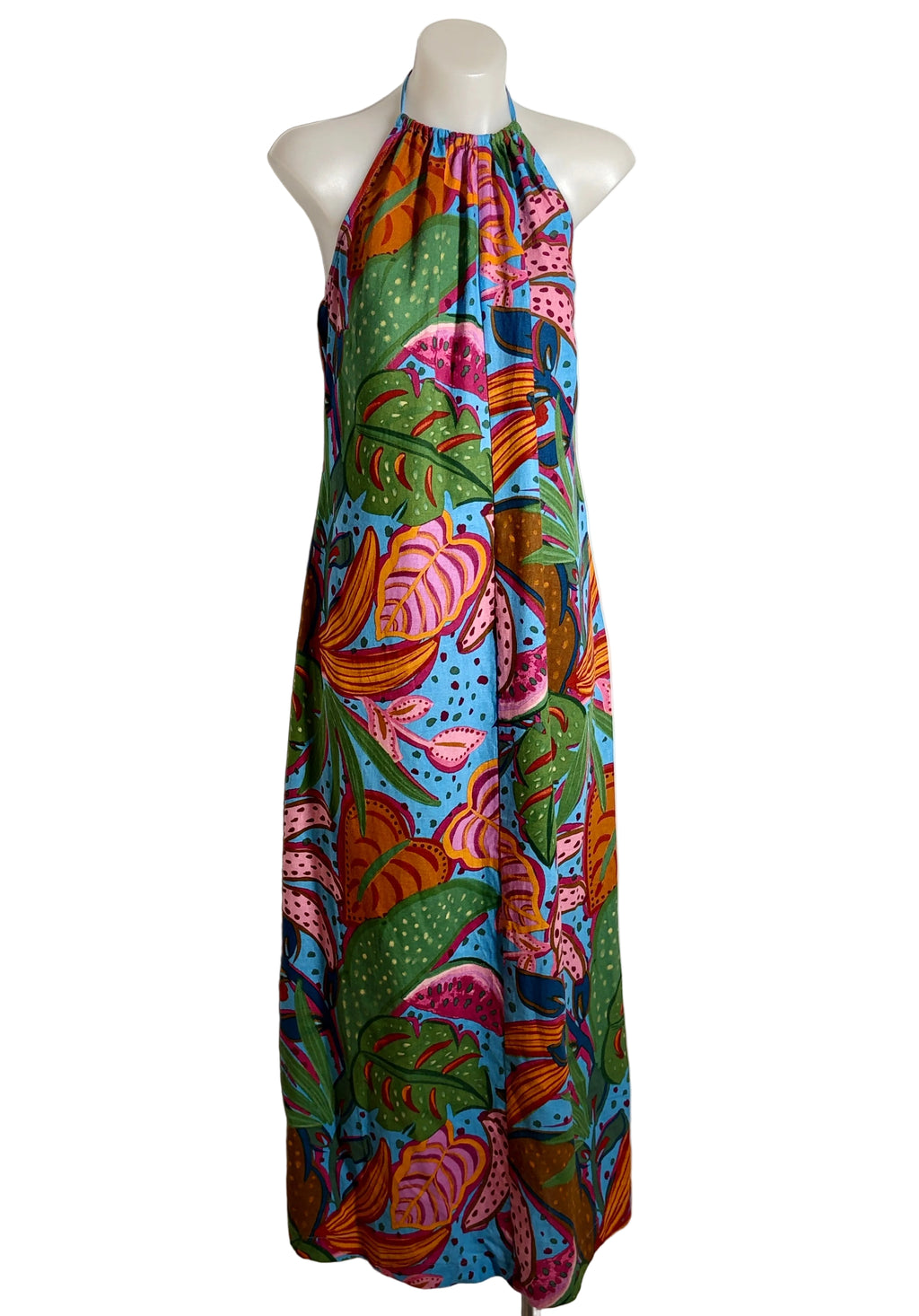 Sportsgirl Tropical Print Halter Maxi Dress in multicolour – view 4 of 5