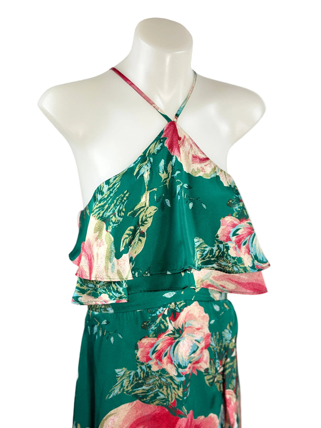Catalog | Rose Print Halter Maxi Dress | Size 8