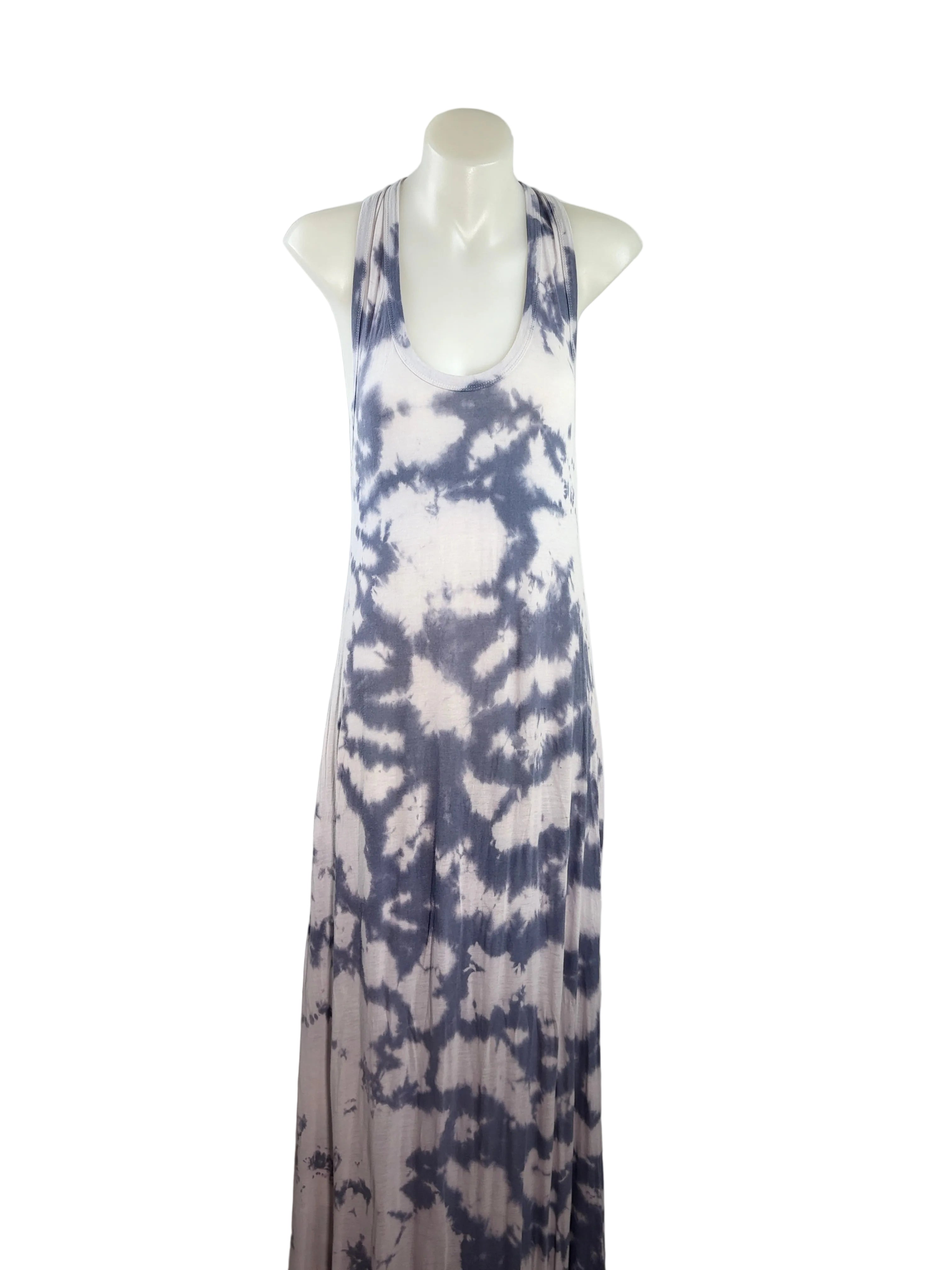 Forever New | Tie-Dye Racerback Maxi Dress | Grey & Blush | Size 6