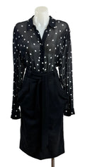 Witchery | Black And White Polka Dot Button Up Shirt | Size 12