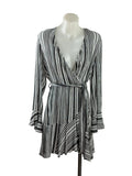 Grace & Co Striped Wrap Mini Dress, size 14 – preloved at Second Signature