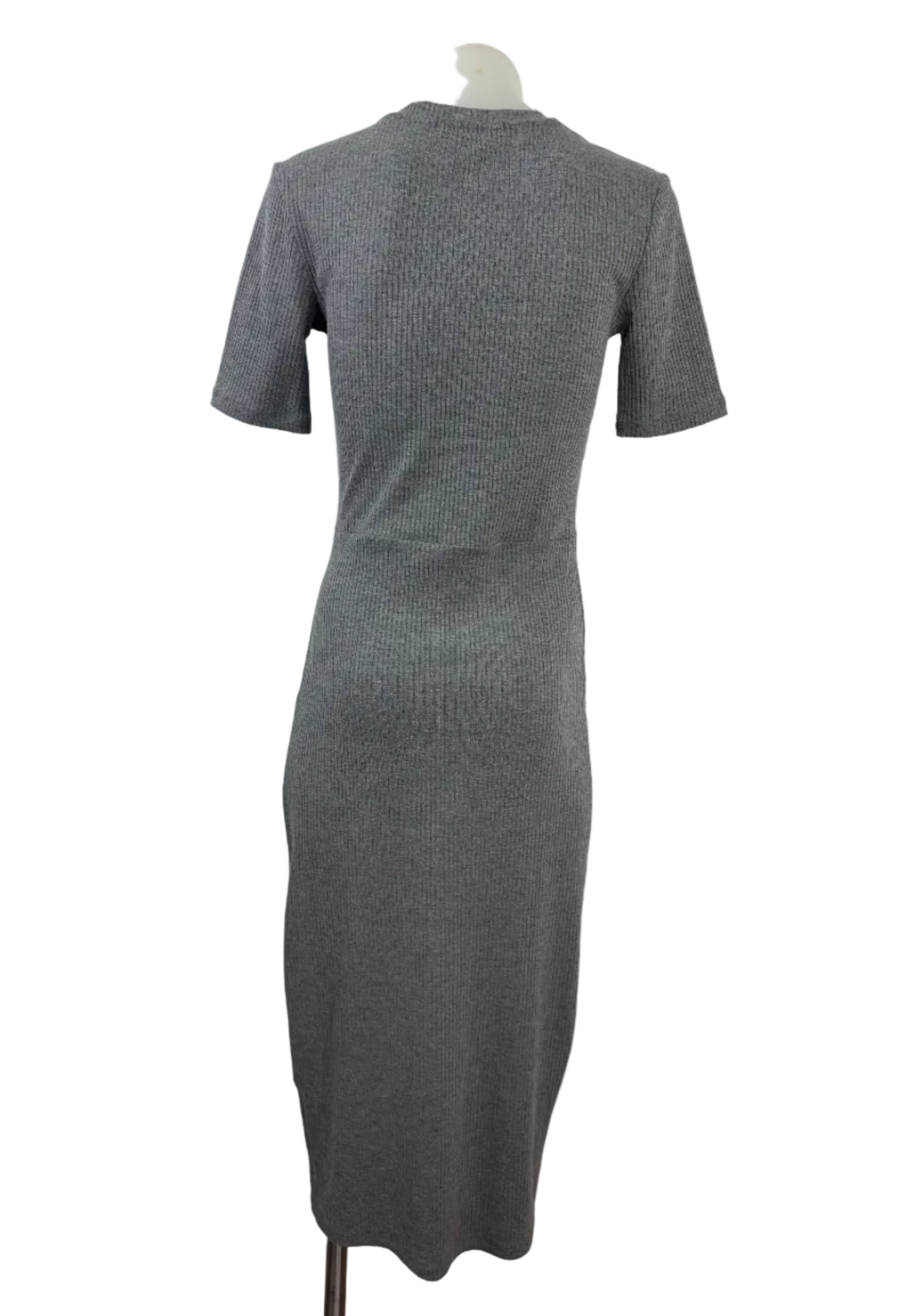 Sportsgirl | Ruched Midi Dress | Charcoal Grey |Size XS