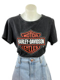 Vintage Style Harley Davidson Crop Tee - Size XS