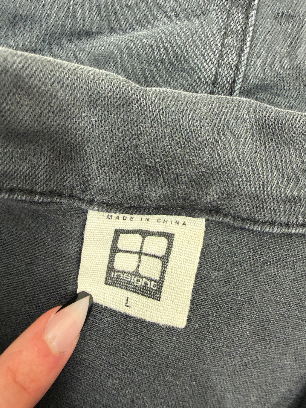 Insight | Black Button-Up Denim Dress | Size L