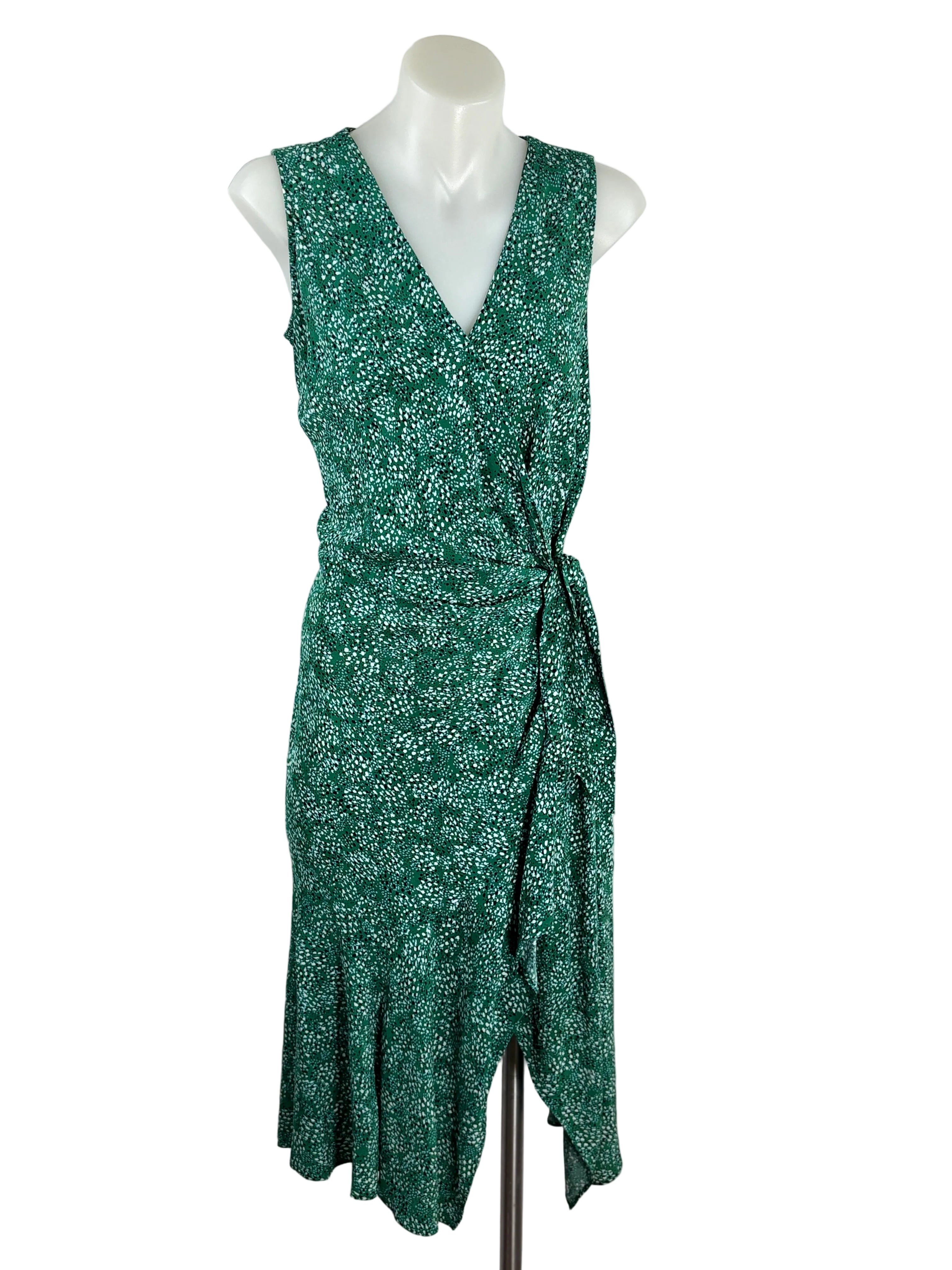 Saba | Speckled Print Wrap Dress | Size 10
