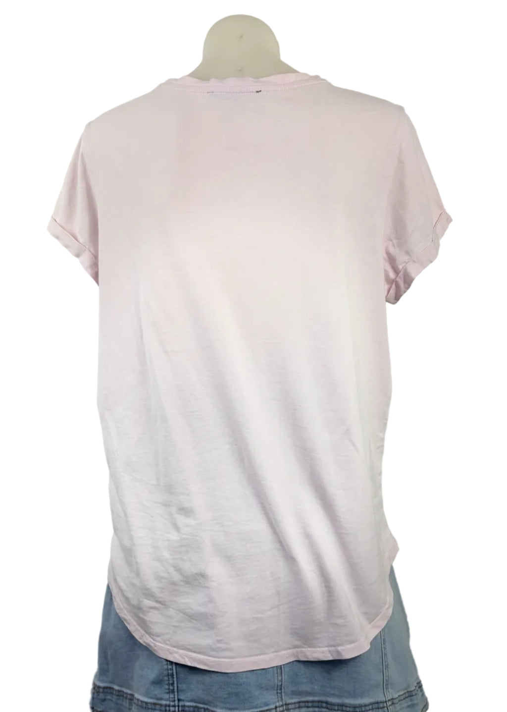 Portmans "Amour" Embroidered Tee — Blush Pink - Size S