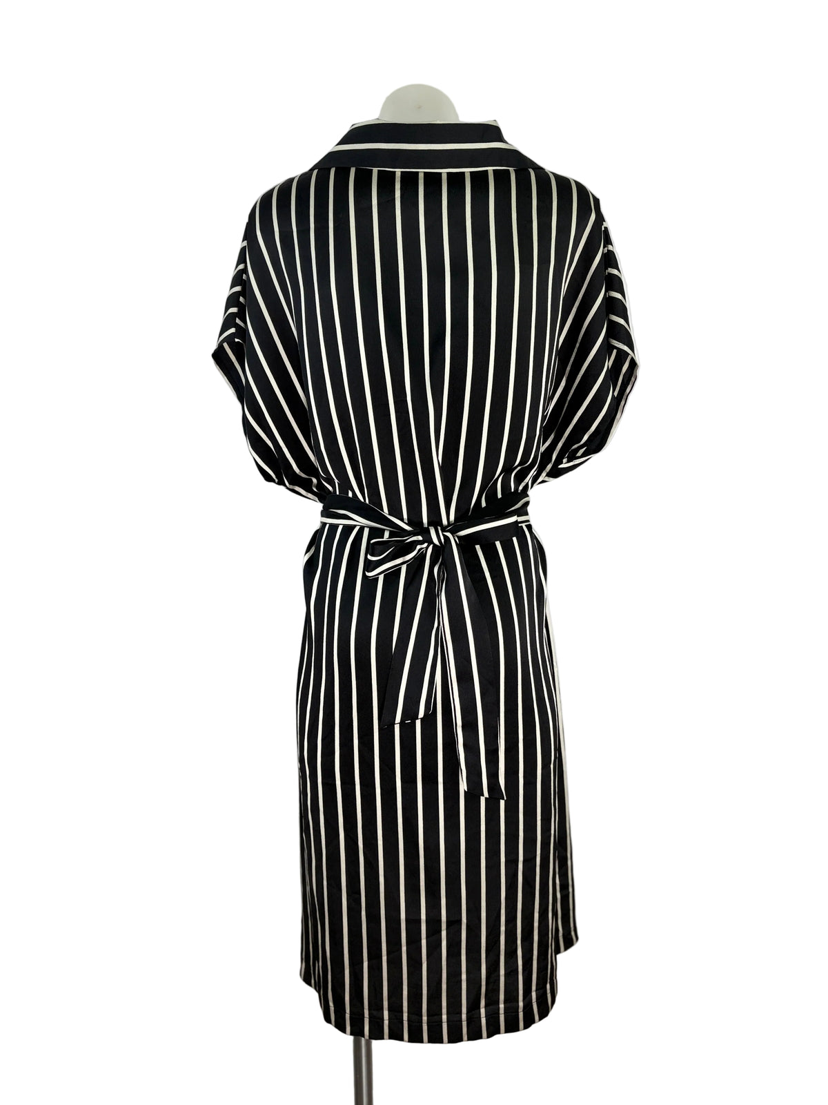 Forcast | Striped Collared Shirt Dress | Black & White | Size 14