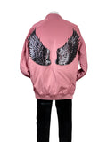 Atmos & Here Upcycled Sequin Angel Wing Bomber Jacket, size 6 – preloved at Second Signature