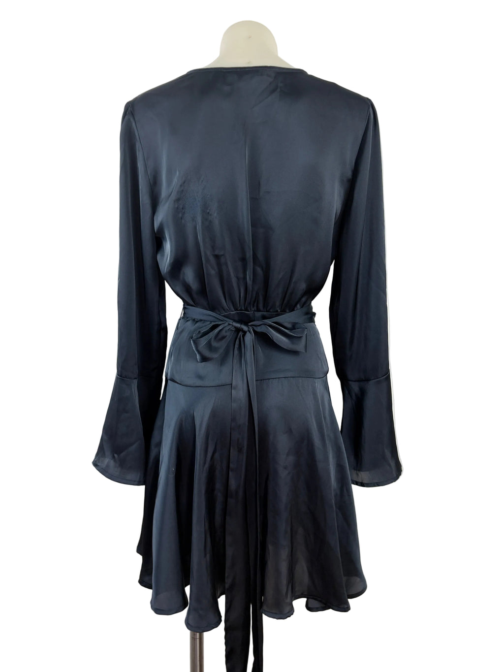 Glassons Steel Blue Ruffel Wrap Dress - Size 8