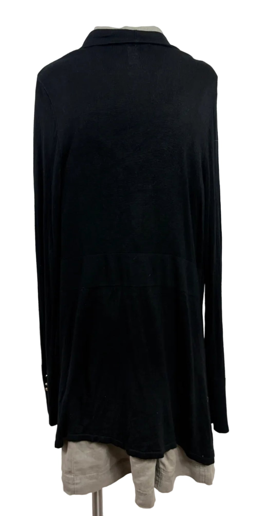 Long Black Knit Cardigan
