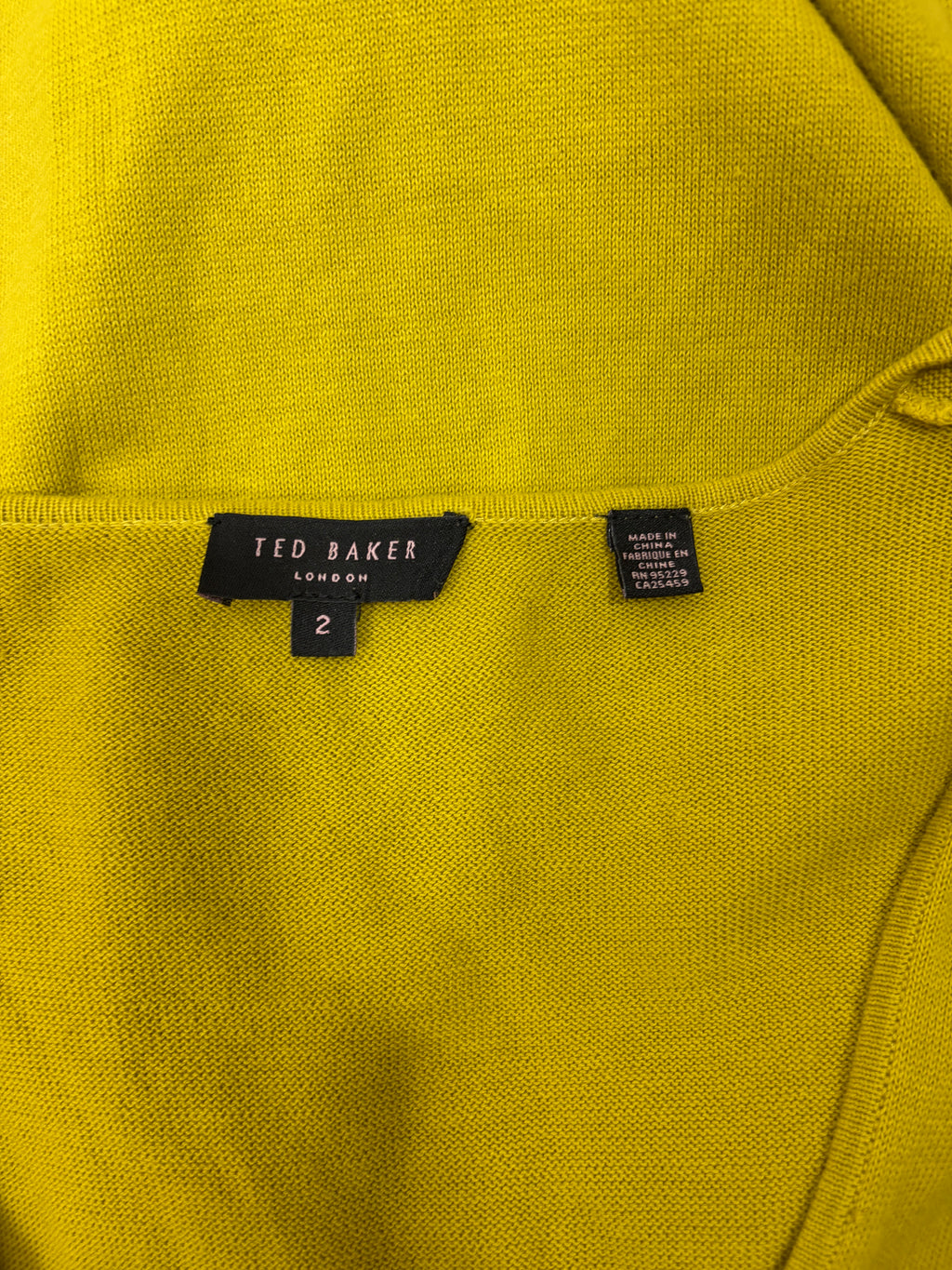 Ted Baker | Bow-Detail Knit Dress | Chartreuse | 10