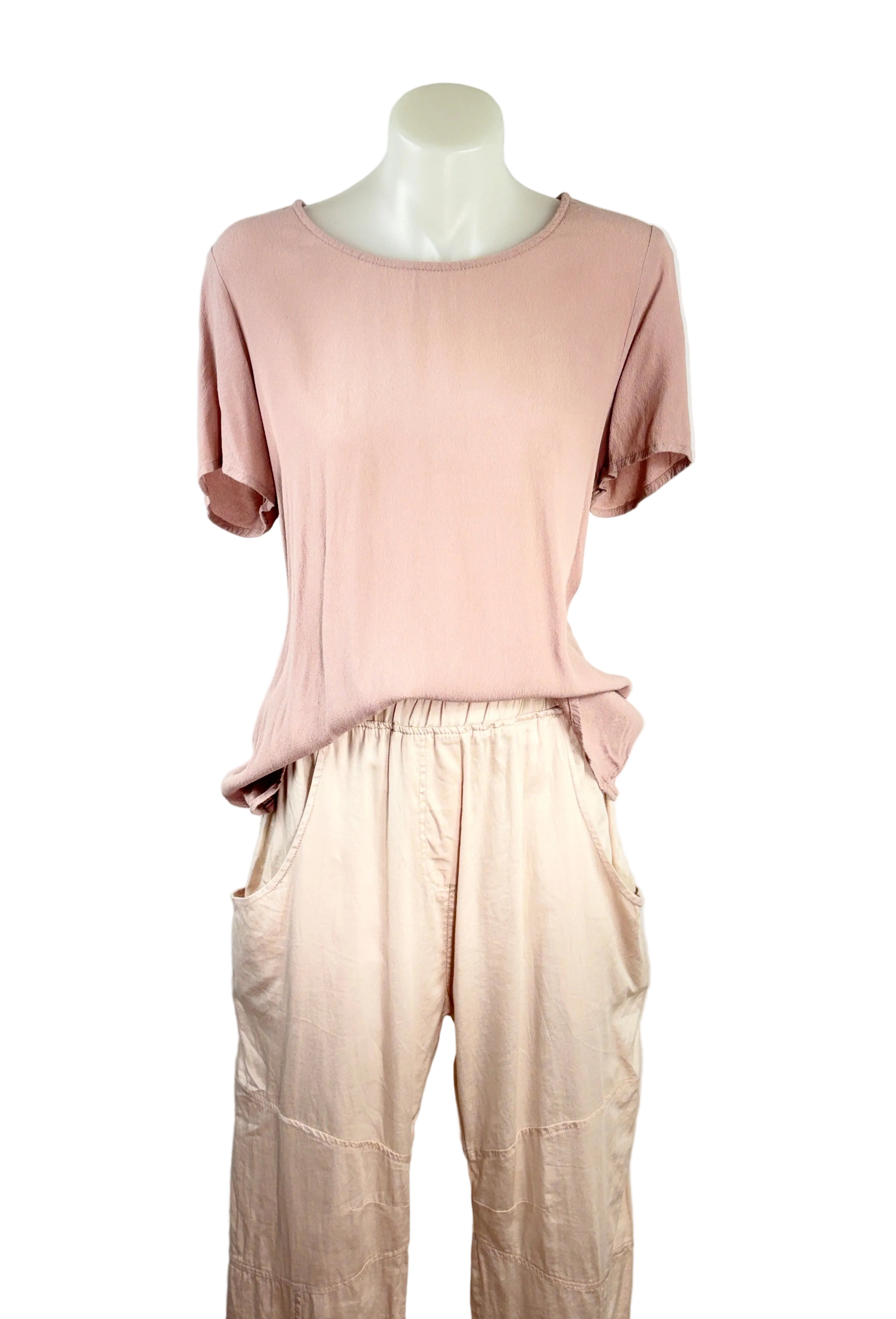 Sportsgirl Blush Pink Scoop Neck Tee - Size 10