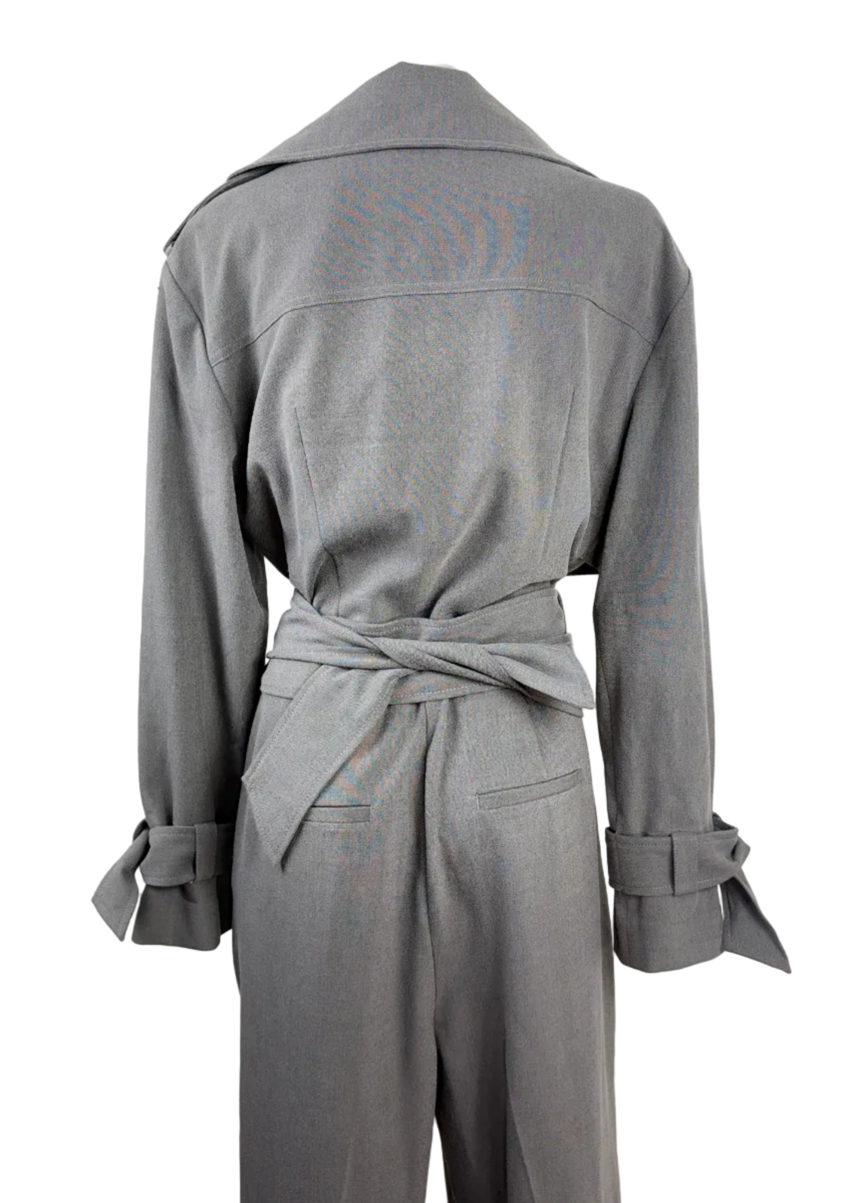 Witchery Trench-Style Jumpsuit - Grey - Size 10