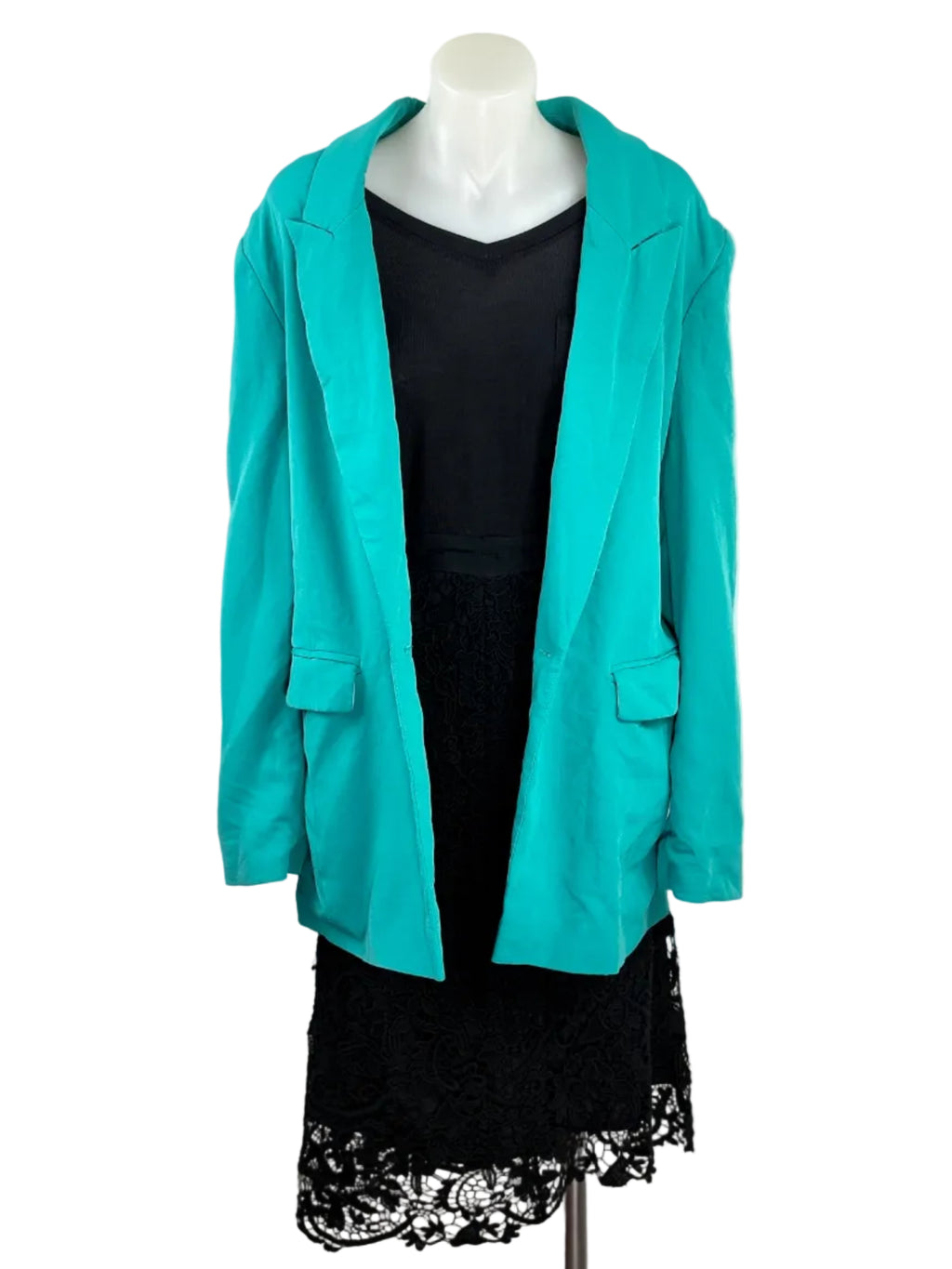 Just Jeans | Single-Button Blazer | Jade Green | Size 12