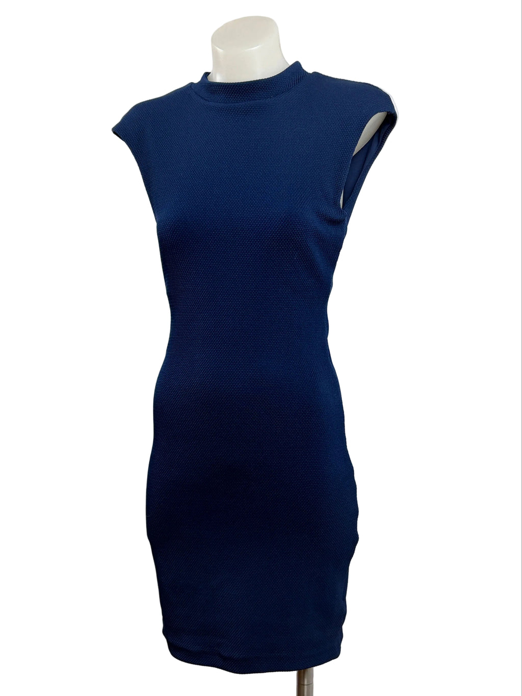 Kookai | Navy Textured Bodycon Mini Dress | Size 34 (6)