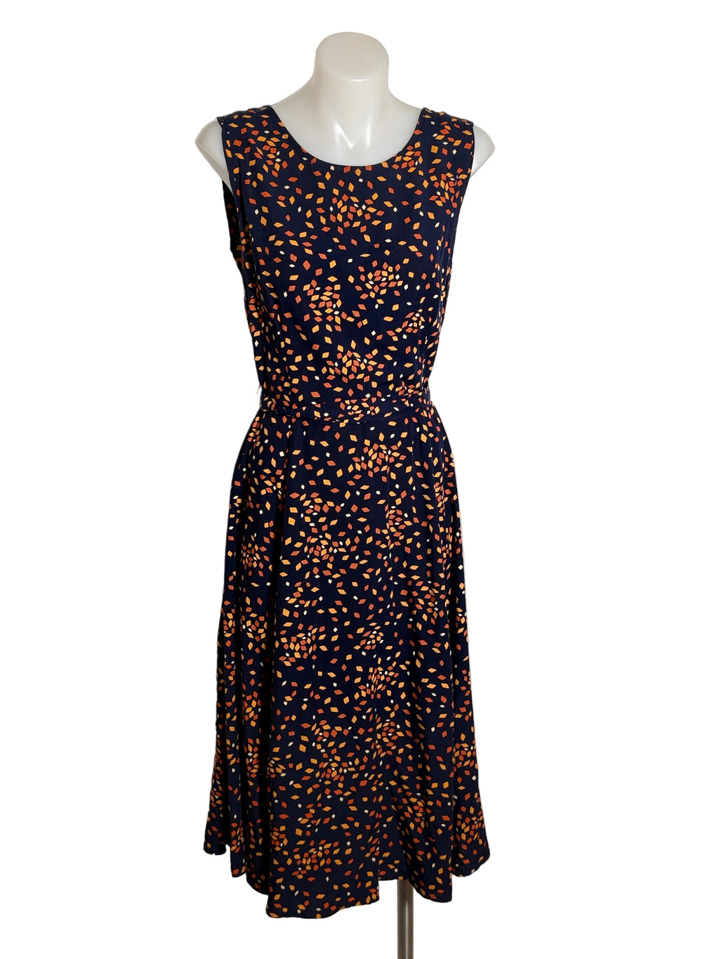 Princess Highway Confetti Print Fit-and-Flare Midi Dress in navy – view 5 of 6