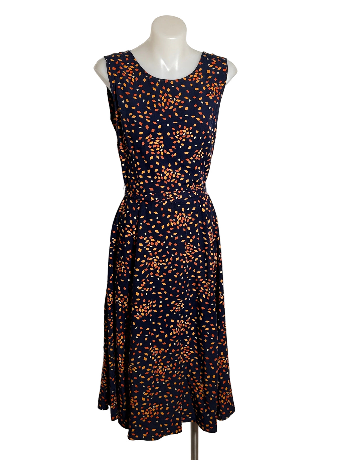 Princess Highway Confetti Print Fit-and-Flare Midi Dress in navy – view 5 of 6
