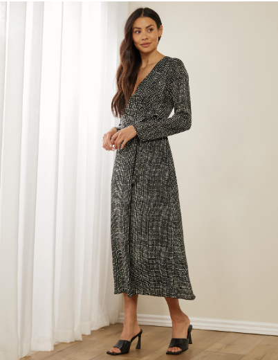 Atmos & Here | Sabine Wrap Midi Dress | BNWT | Size 14