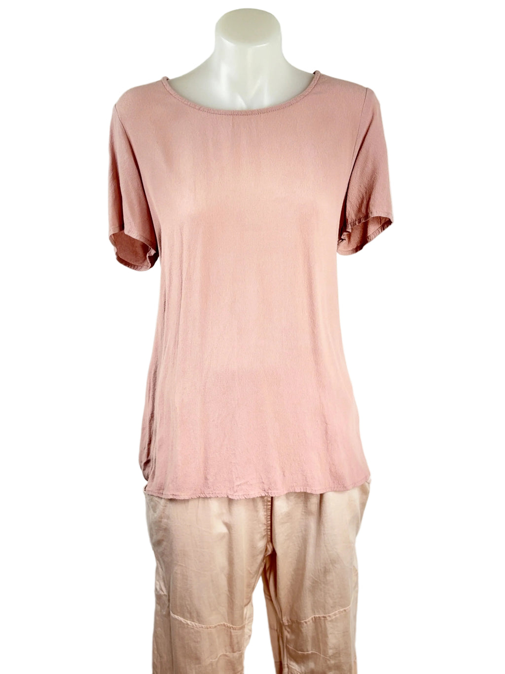 Sportsgirl Blush Pink Scoop Neck Tee - Size 10