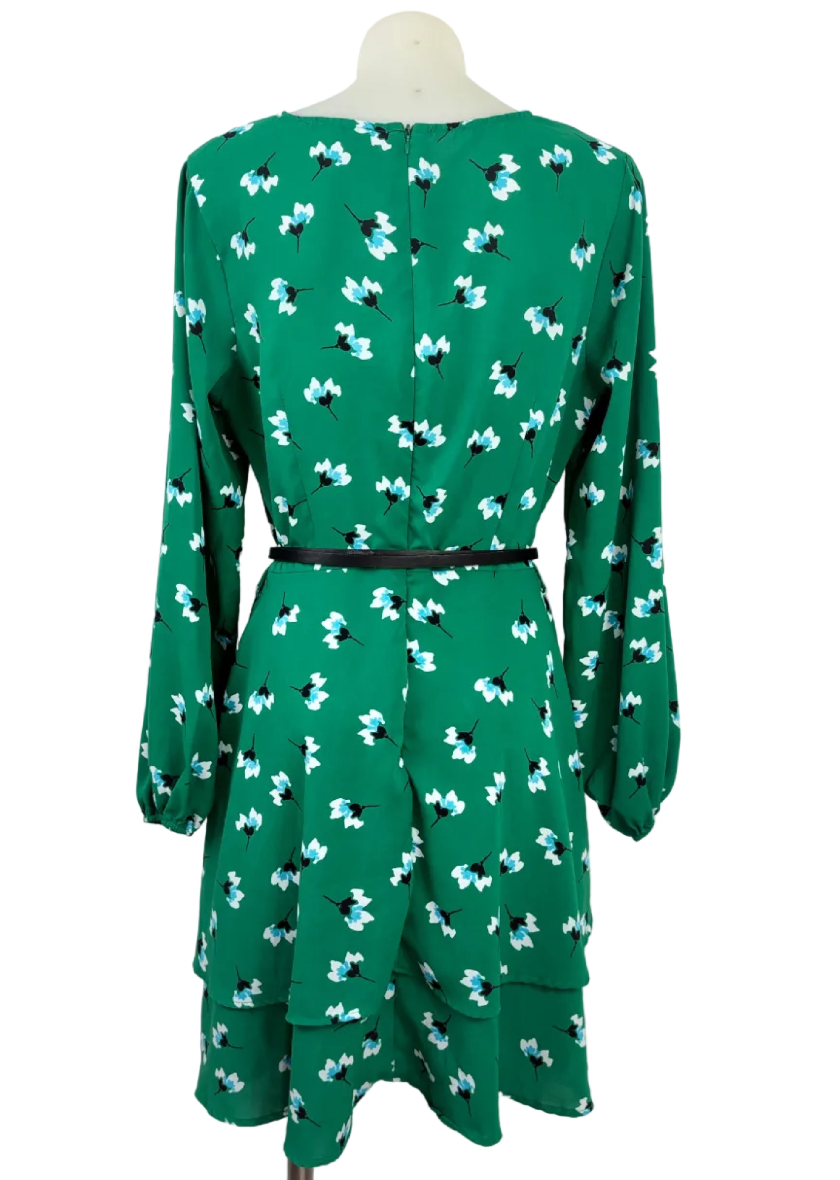 Quiz Emerald Floral Wrap Dress- Size 10
