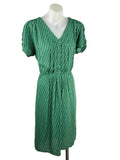 Sunny Girl | Geometric Print Button-Front Dress | Size 14