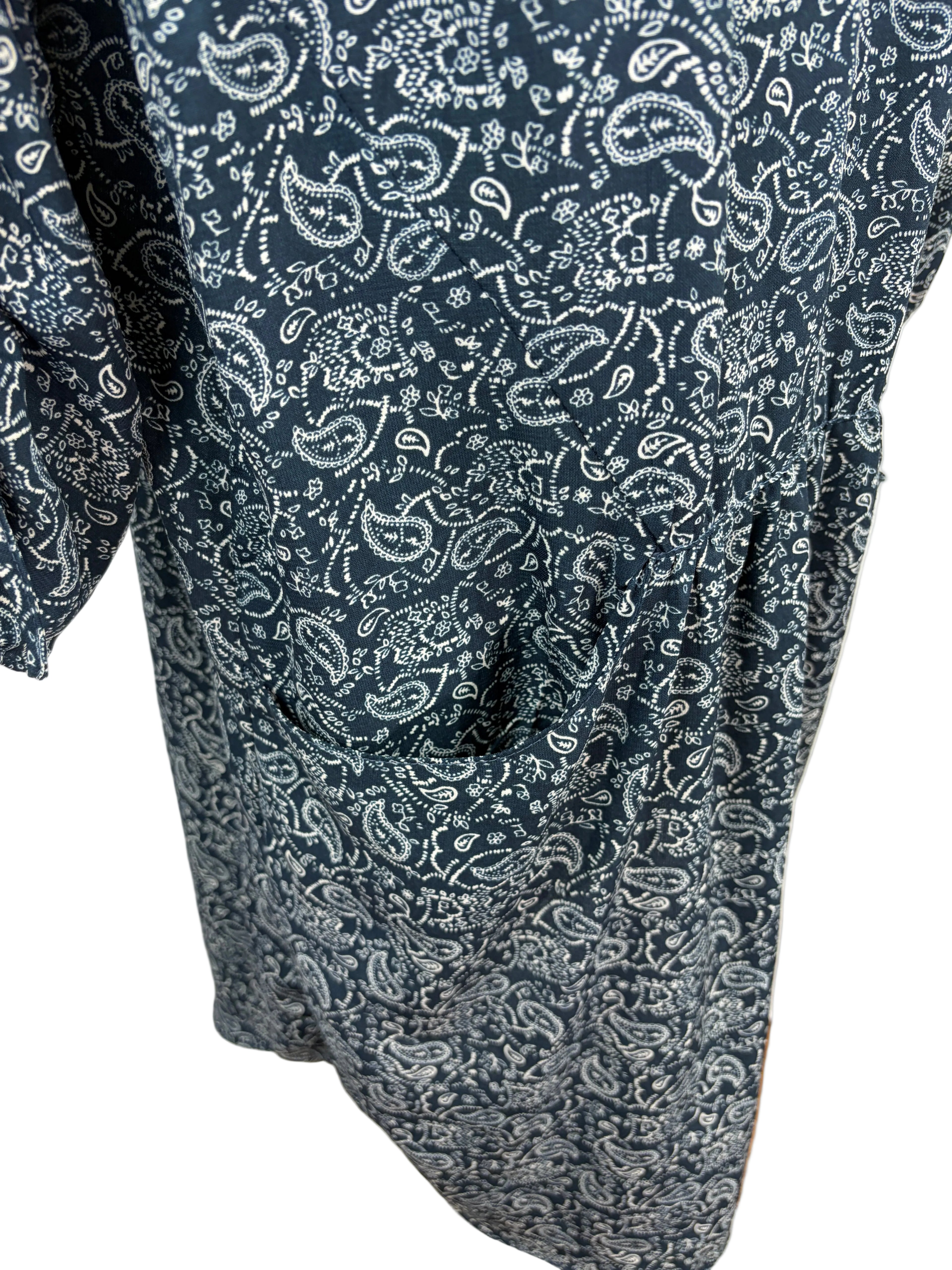 Lee Cooper | Paisley Print Shift Dress | Navy | Size 12
