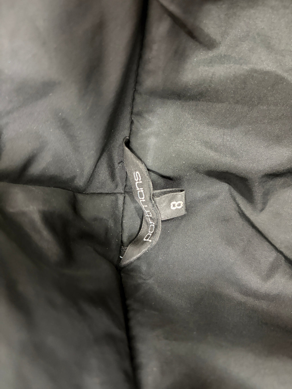 Portmans | Zip Puffer Coat | Black | Size 8