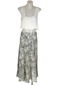 Witchery Botanical Line Print Maxi Skirt in black & white, size 14 – new at Second Signature