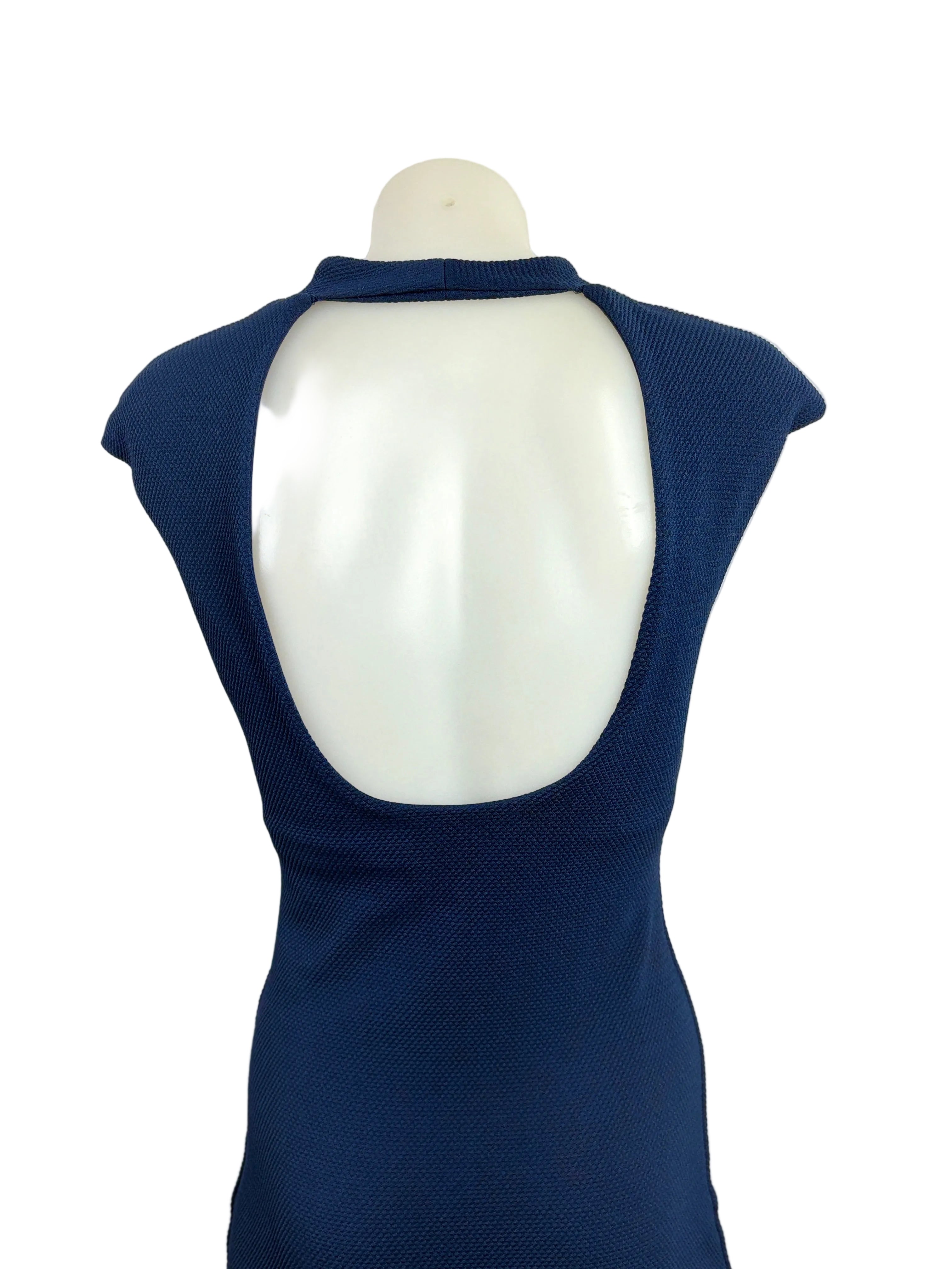 Kookai | Navy Textured Bodycon Mini Dress | Size 34 (6)