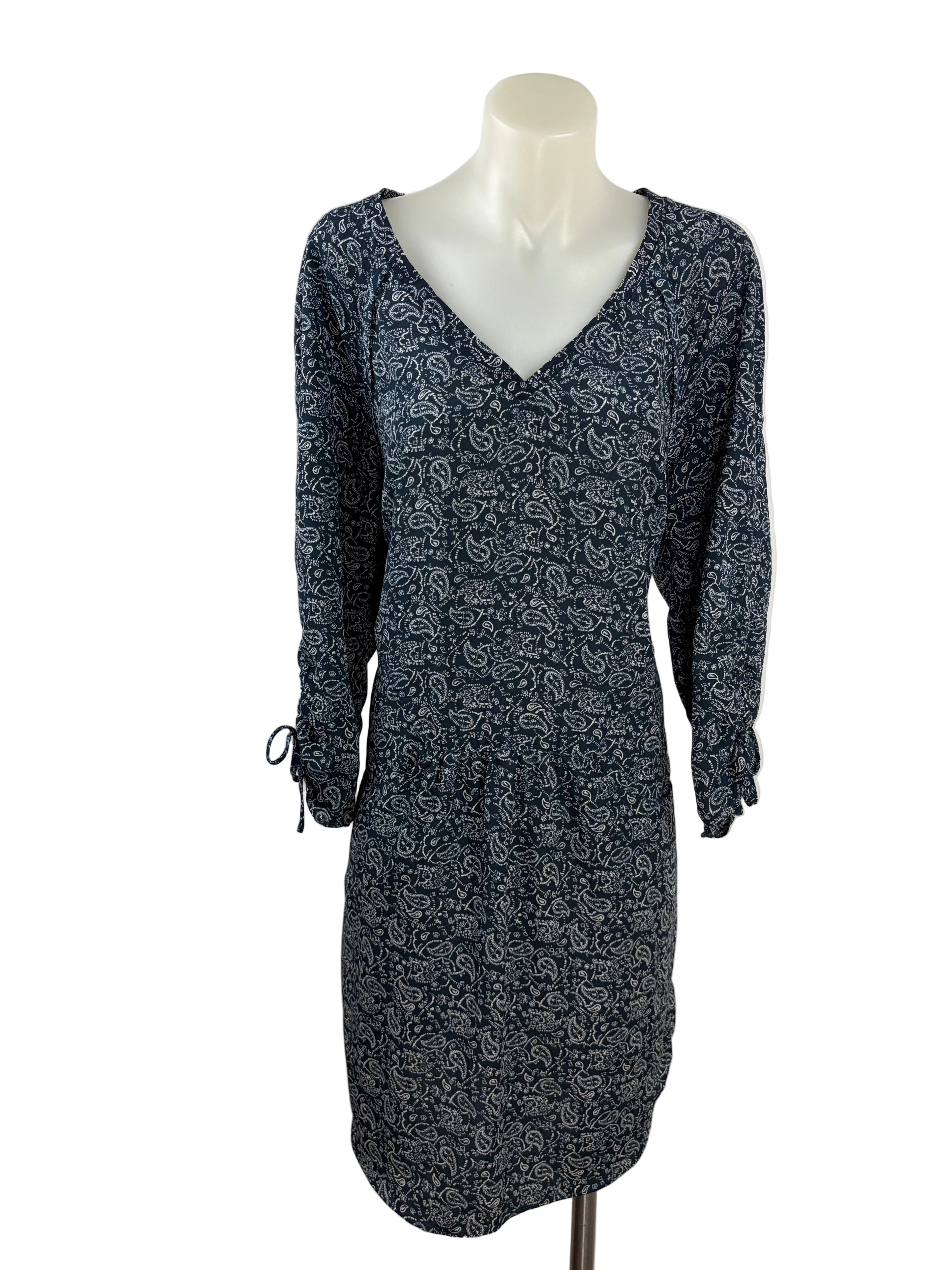 Lee Cooper | Paisley Print Shift Dress | Navy | Size 12