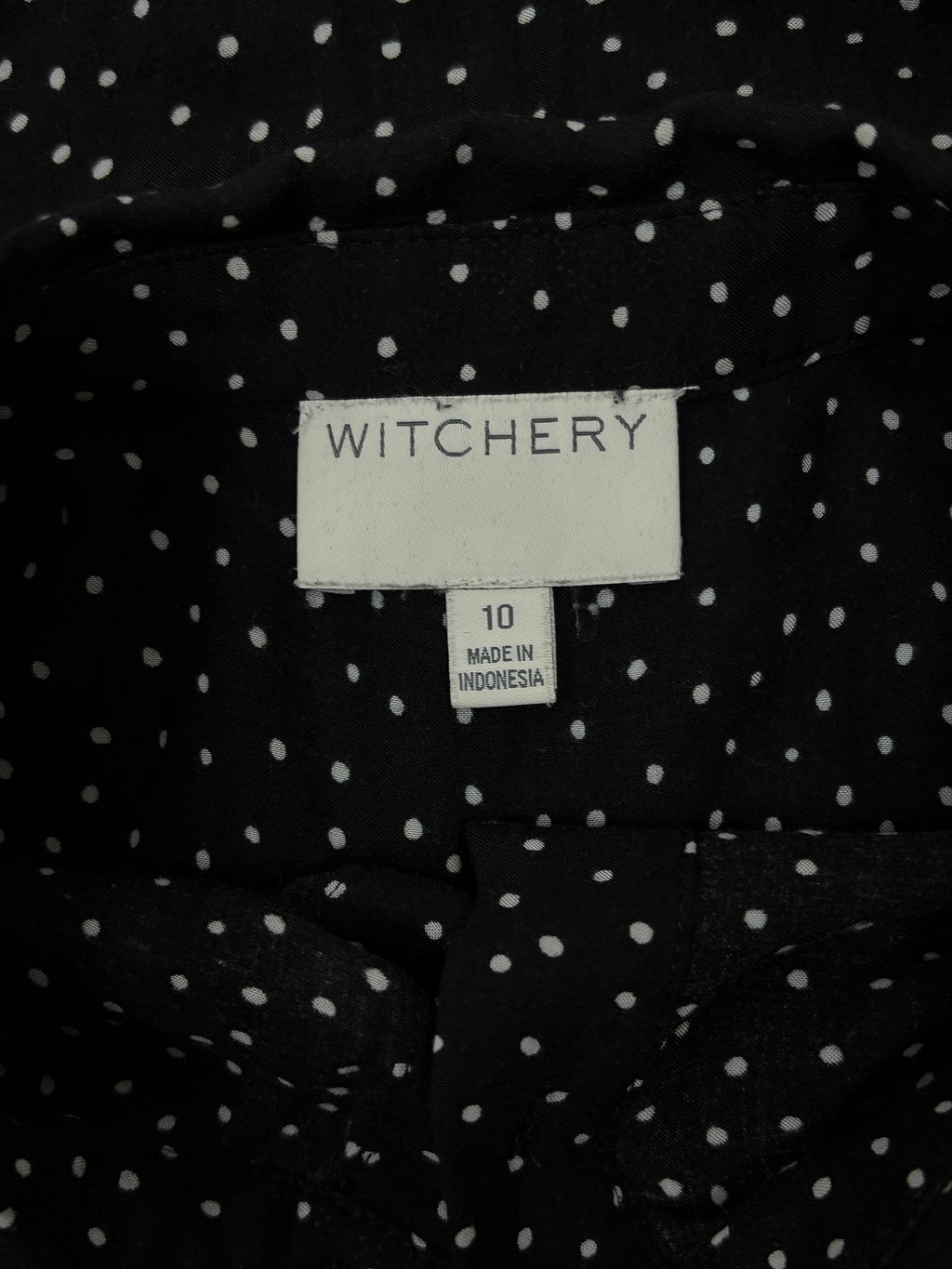 Witchery | Polka Dot Button-Up Shirt | Size 10